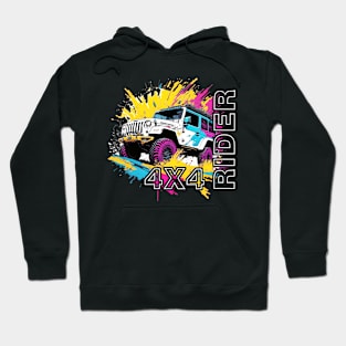 4X4 Rider vintage retro design. Hoodie